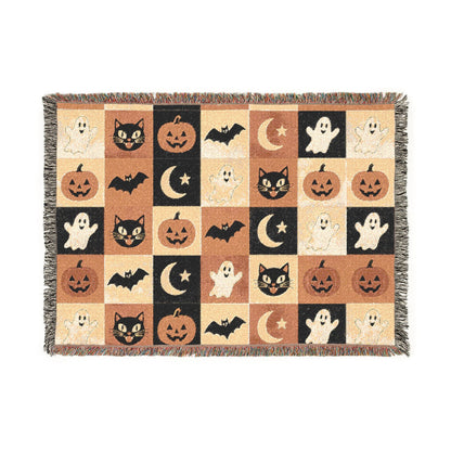 Halloween Patchwork Woven Blanket