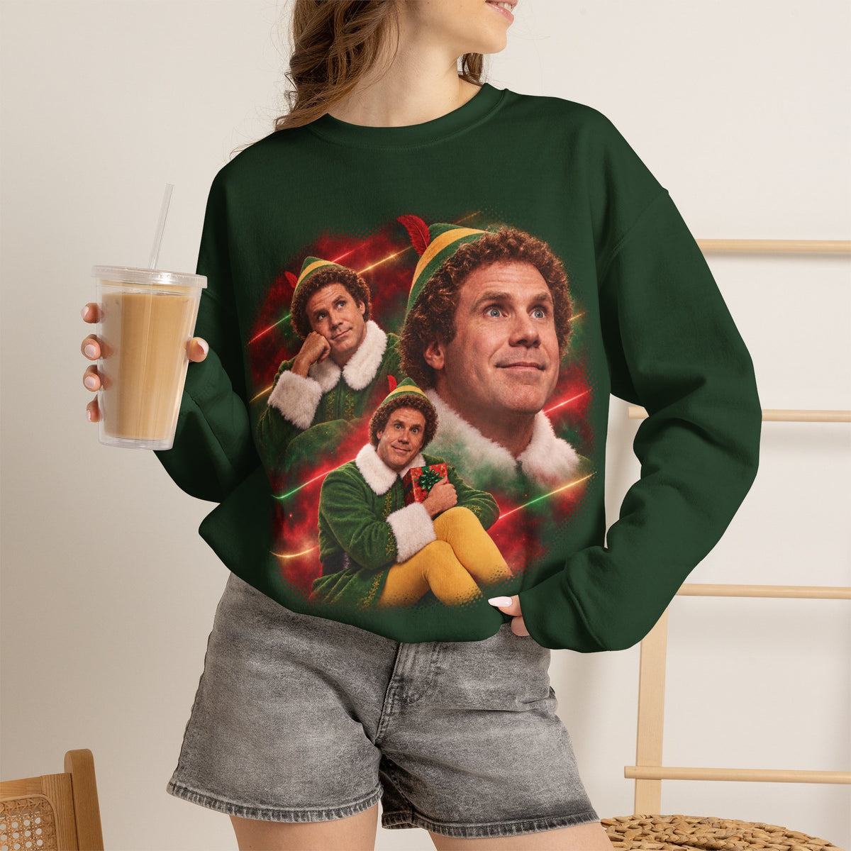 Buddy the Elf Christmas movie crewneck sweatshirt