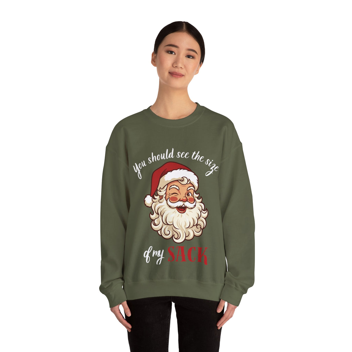 Santa Claus 'You Should See the Size of My Sack' Sweatshirt Printify