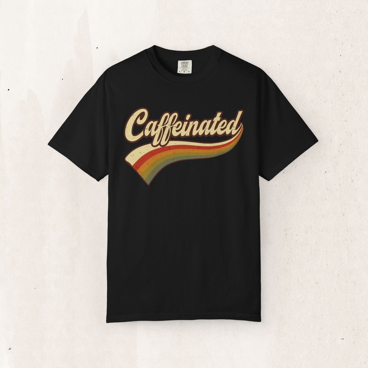 Caffeinated Retro Stripe Tee
