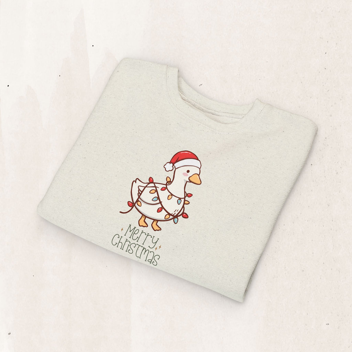 Santa Hat Duck "Merry Christmas" Toddler Sweatshirt