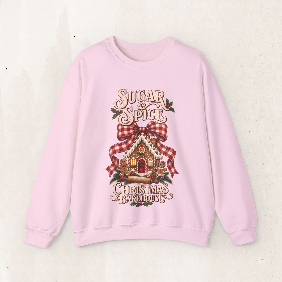 Sugar & Spice Christmas Sweatshirt — Gingerbread House Holiday Crewneck