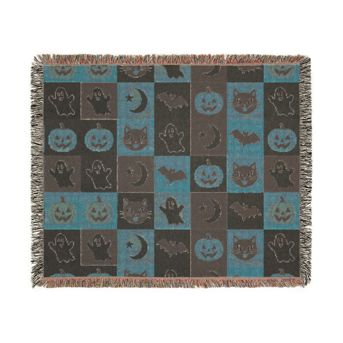 Halloween Patchwork Woven Blanket