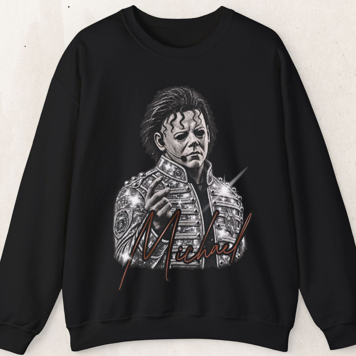 Michael Myers Portrait Sweatshirt – Jackson-Inspired Music – Black