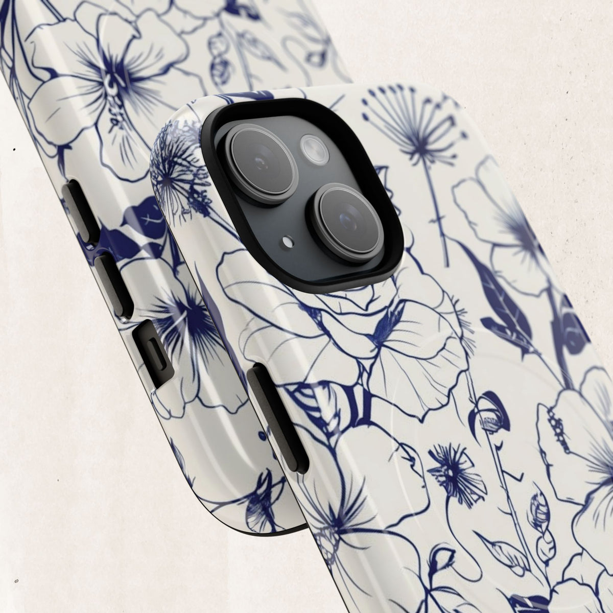 Floral Sketch Tough Magnetic Phone Case