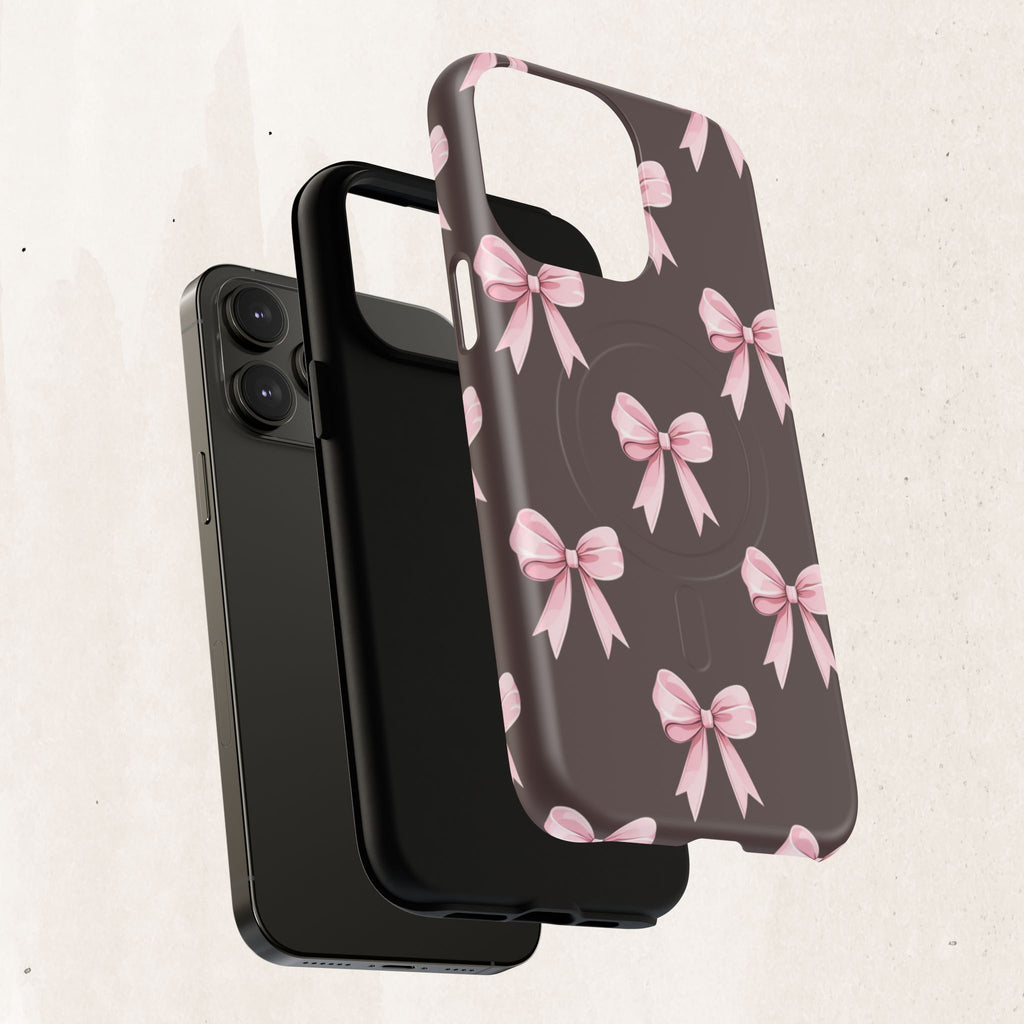 Pink Ribbon Bow Tough Magnetic Phone Case