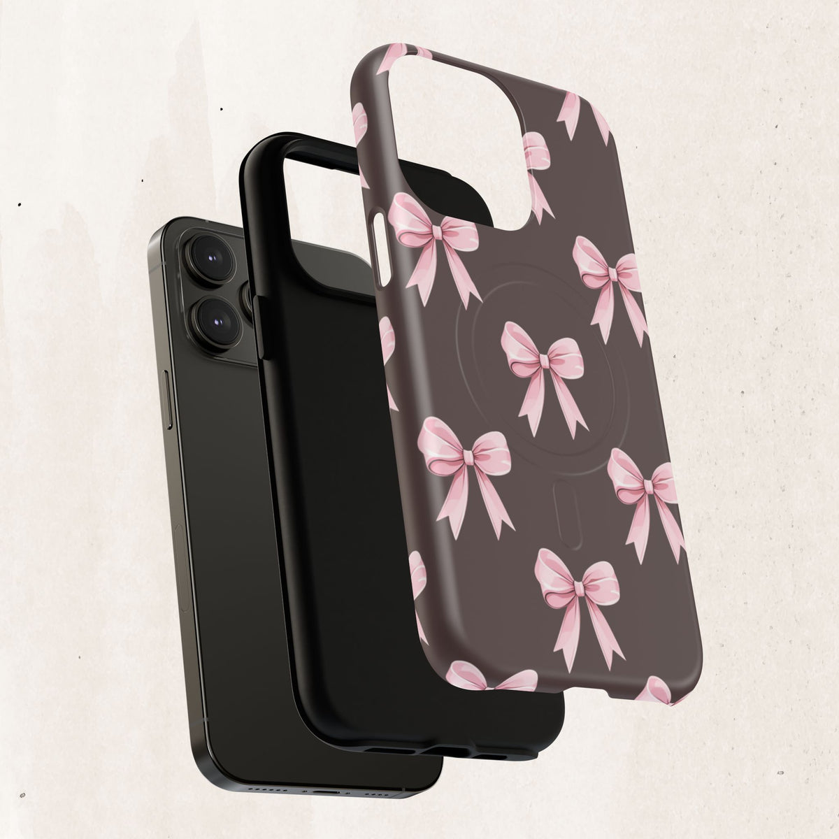 Pink Ribbon Bow Tough Magnetic Phone Case