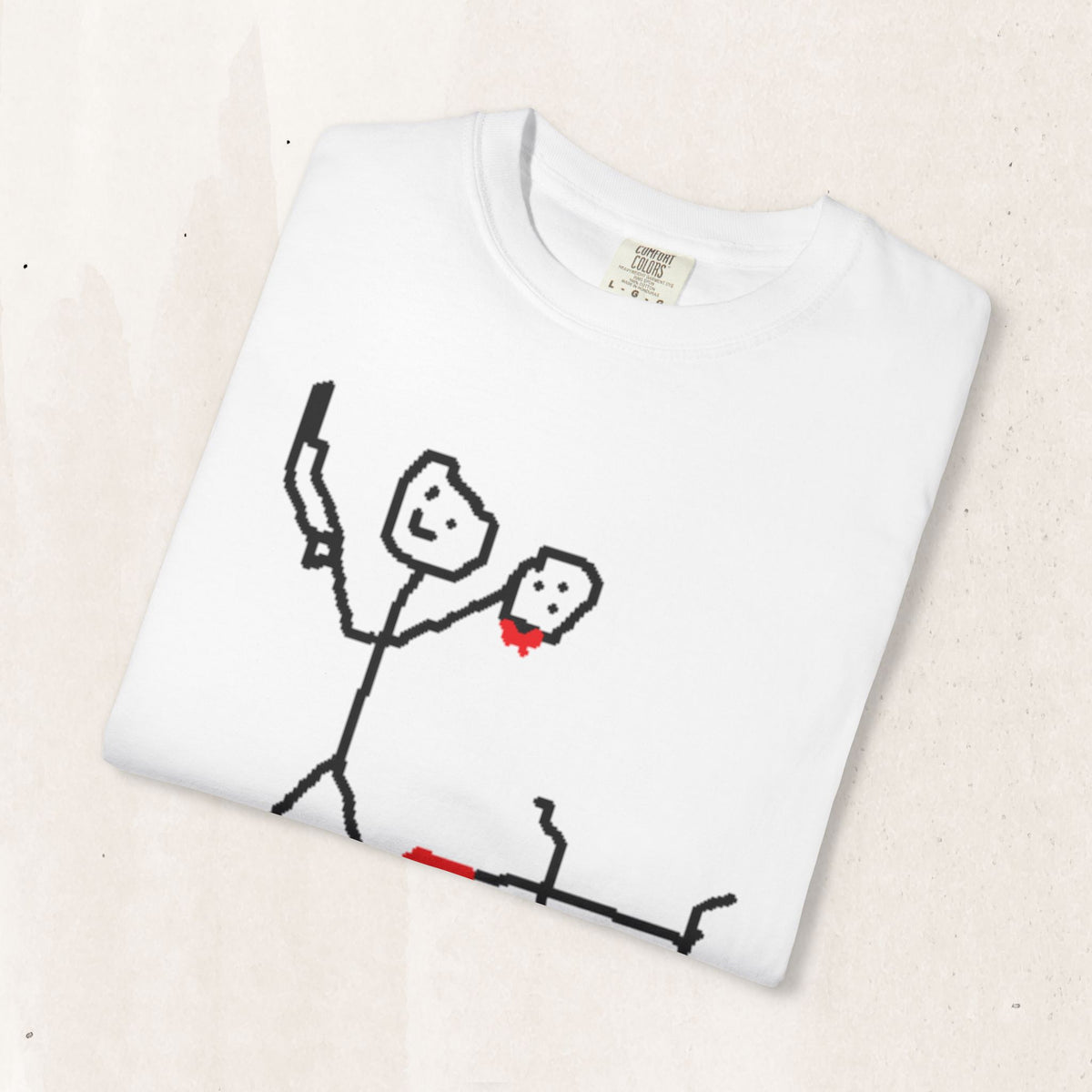 Stick Figure Murder dark humor t-shirt
