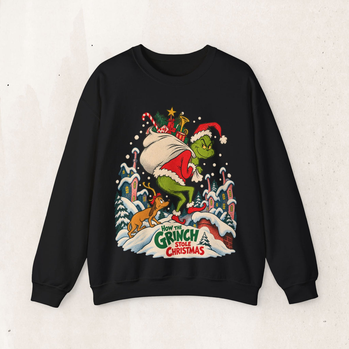 Grinch Christmas Crewneck Sweatshirt – How the Grinch Stole Christmas Design