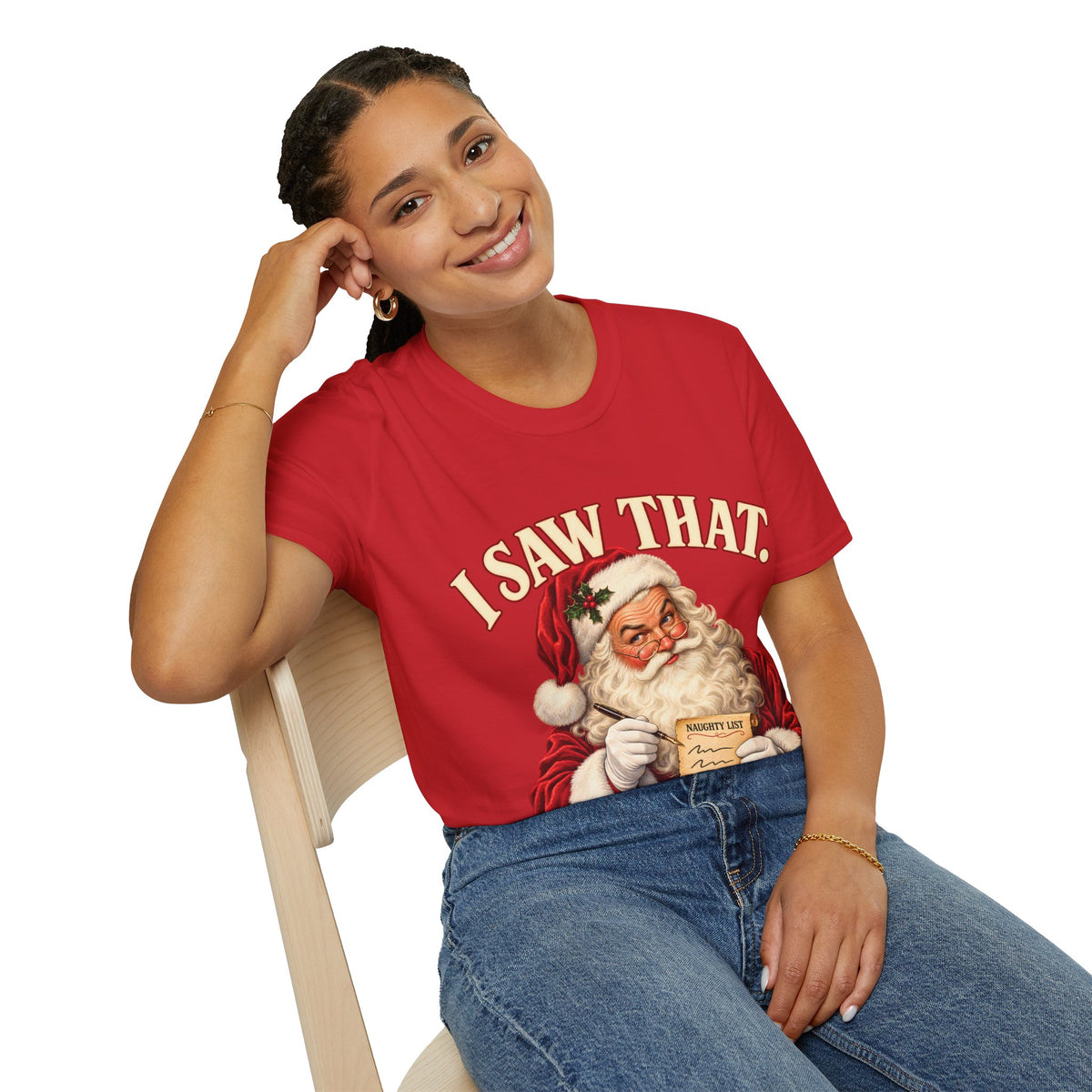 Santa Claus "I Saw That" Graphic Tee Printify
