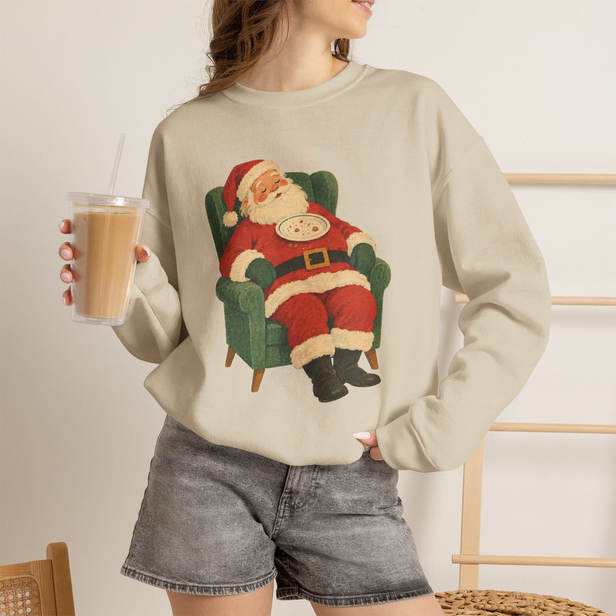 Vintage Santa Claus in Armchair sweatshirt