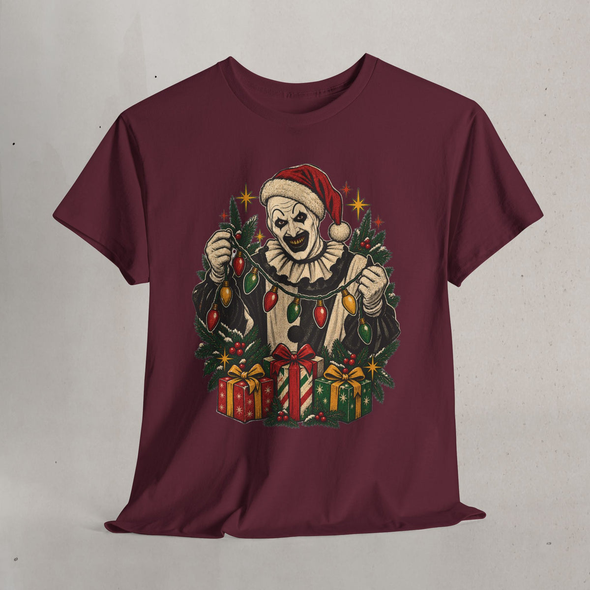 Christmas Art the Clown Tee — Terrifier Festive Horror T-Shirt