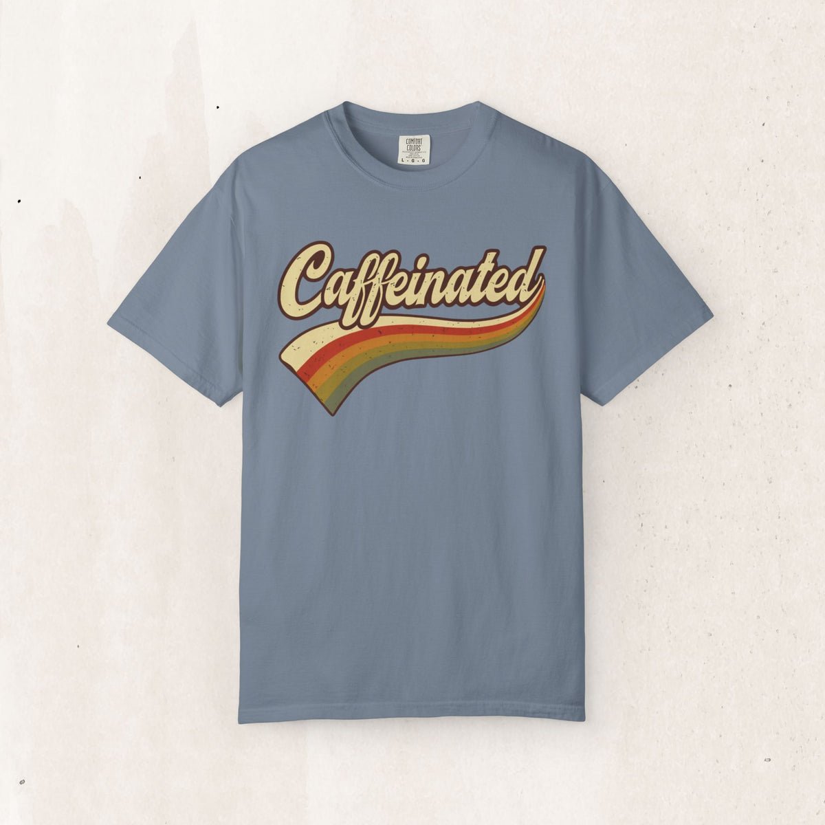 Caffeinated Retro Stripe Tee