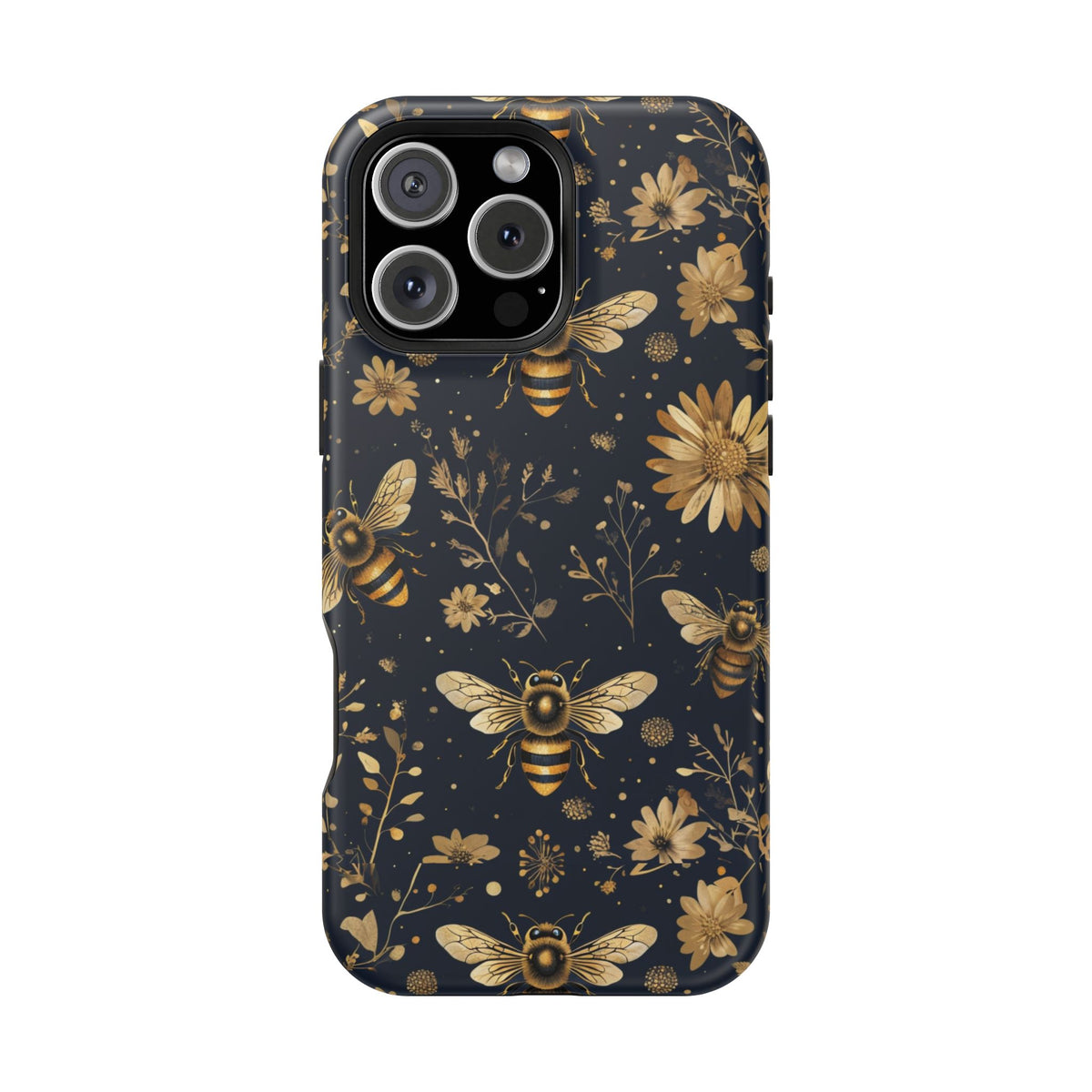 Gold Bees & Daisies Magnetic Tough Case, alternate view