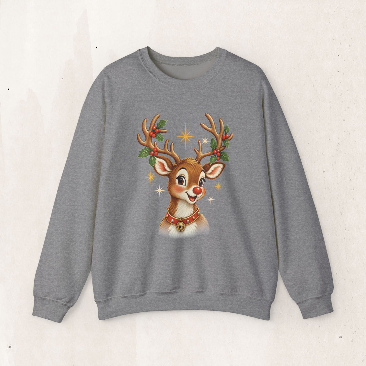 Vintage Rudolph Graphic Crewneck Sweatshirt