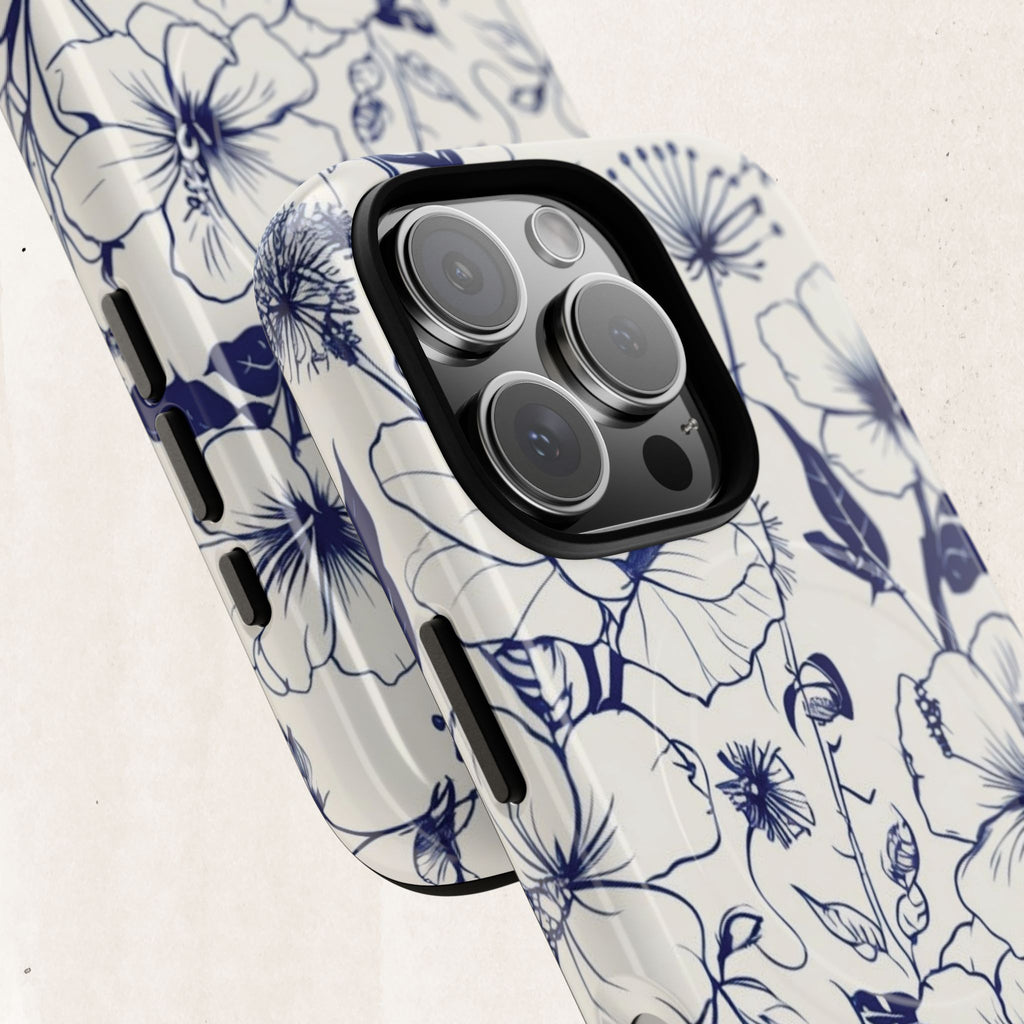 Floral Sketch Tough Magnetic Phone Case