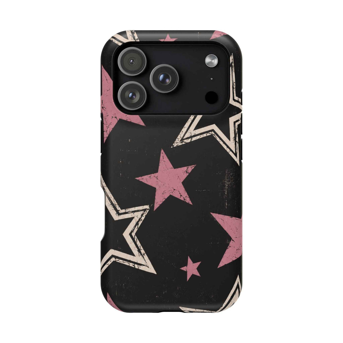 Pink Retro Stars Magnetic Phone Case, alternate view