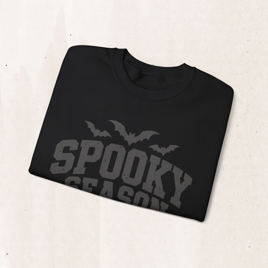 Spooky Season Sweatshirt — Halloween Bat Crewneck