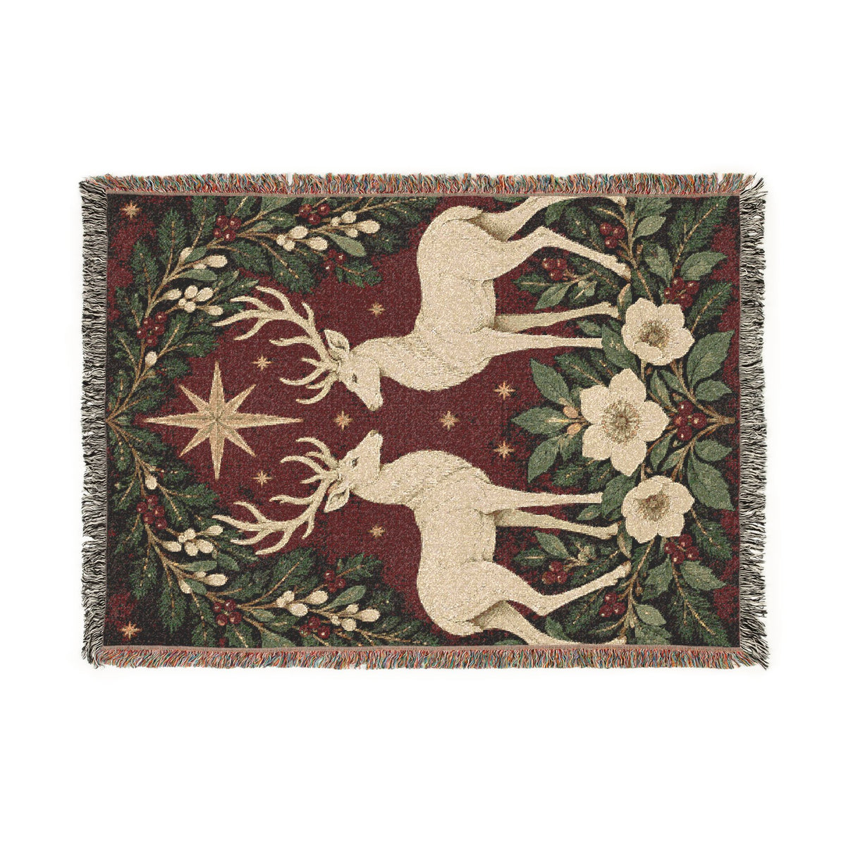 Reindeer Woven Blanket Printify