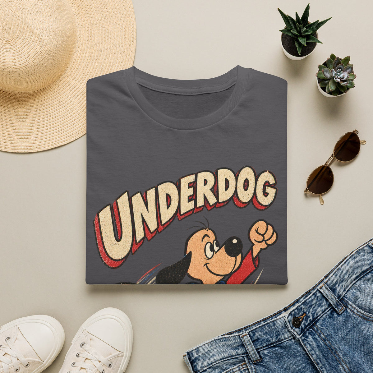 Underdog Graphic Tee in Charcoal, alternate view