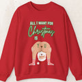All I Want for Christmas Is You Santa Couples Sweatshirt – Red