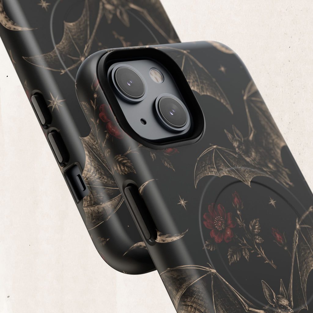 Gothic Bat & Moon Tough Magnetic Phone Case