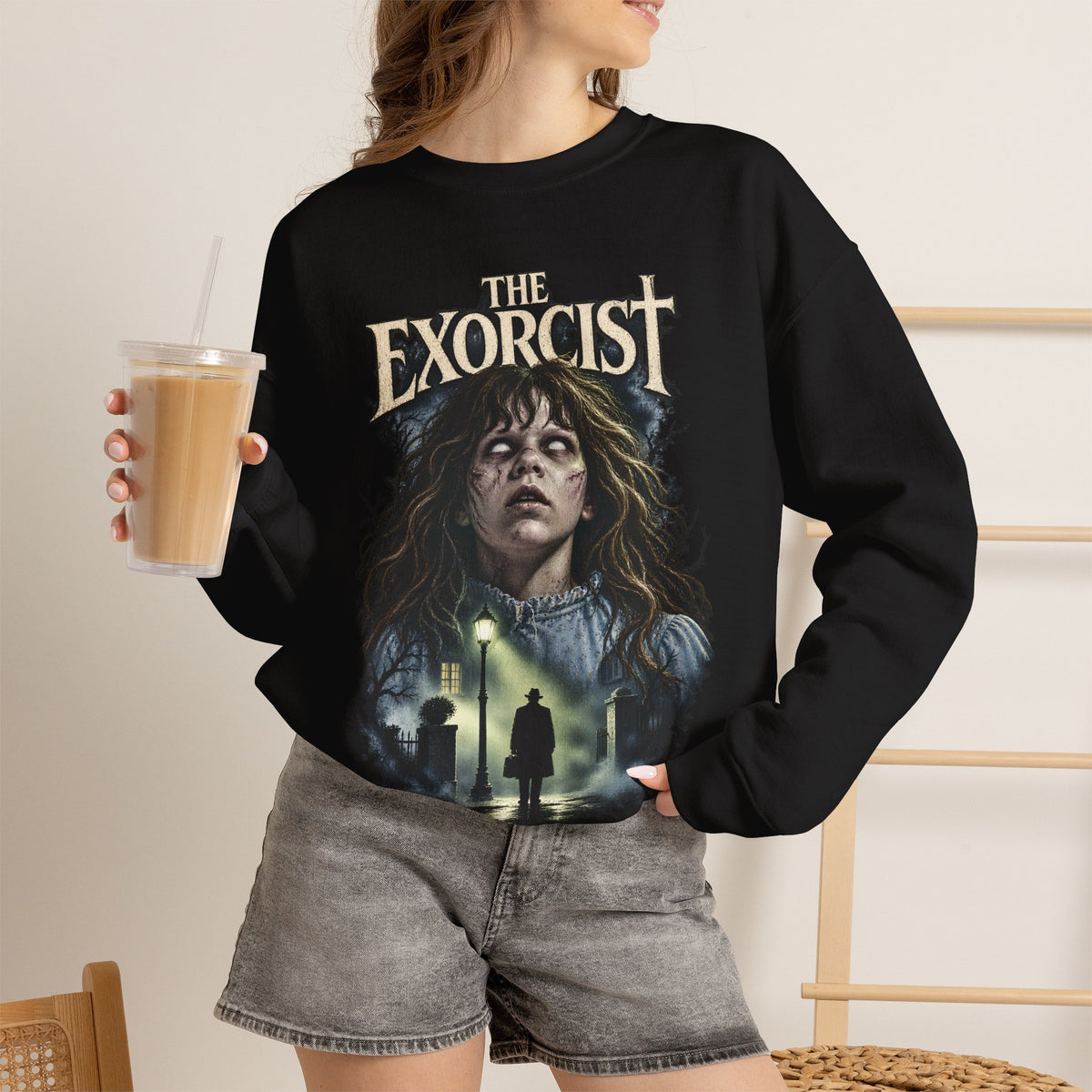The Exorcist Sweatshirt in Black, alternate view