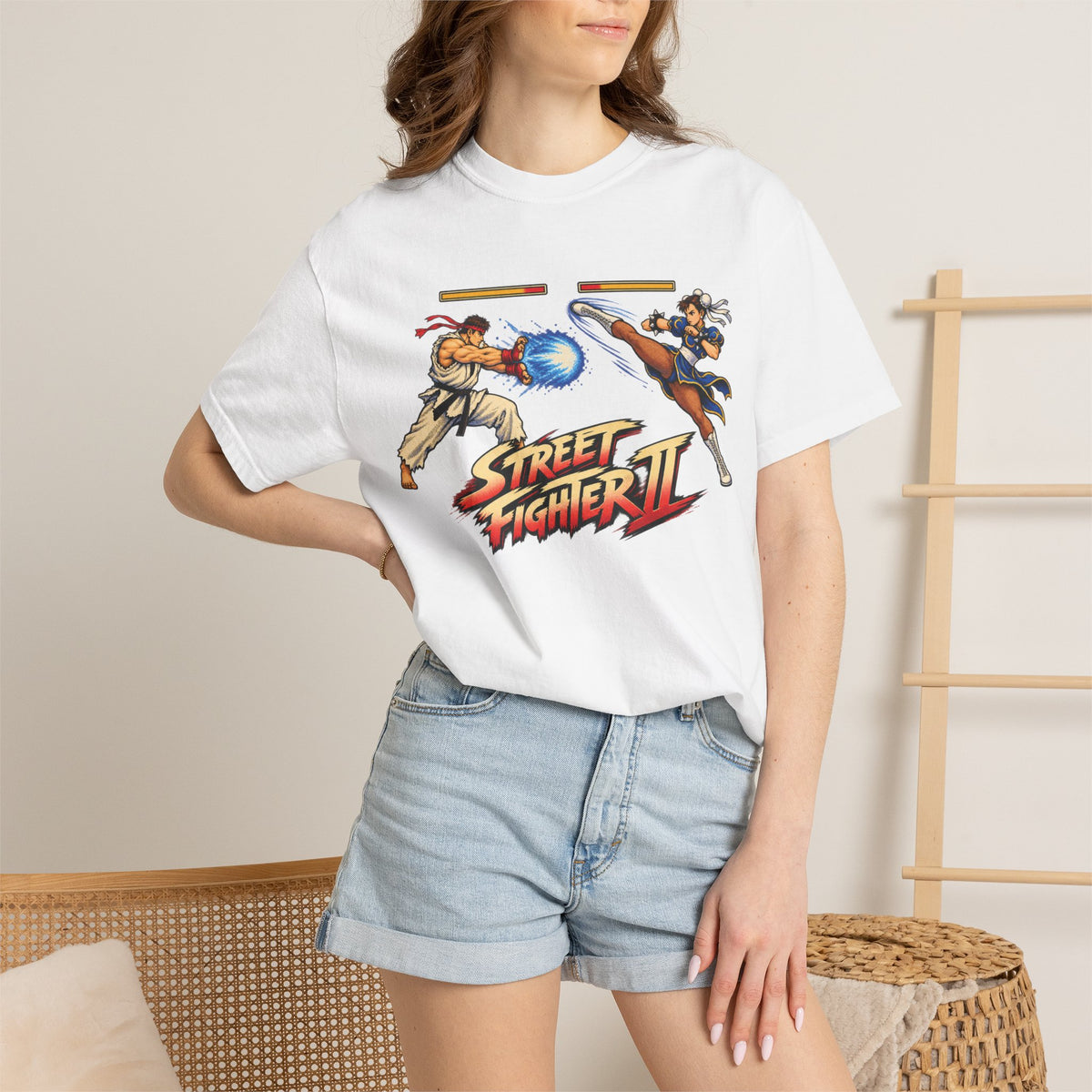 Street Fighter II Ryu vs Chun-Li Graphic Tee