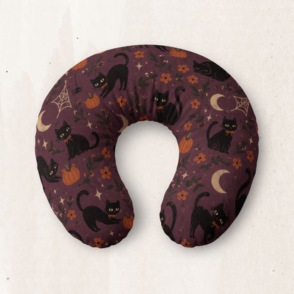 Halloween Black Cat Nursing Pillow Cover