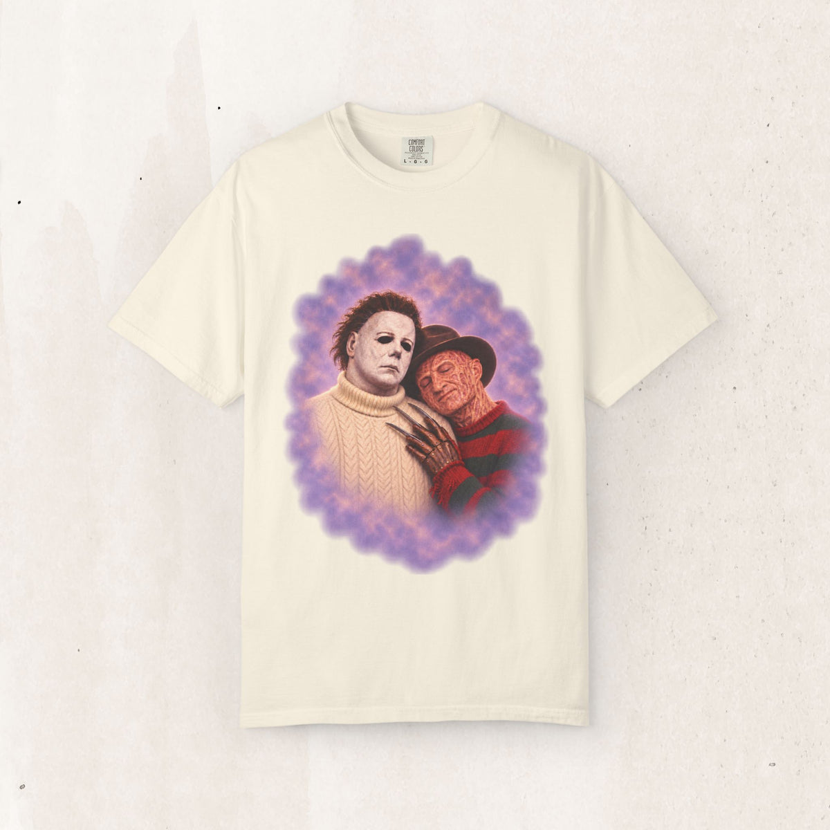 Michael Myers & Freddy Krueger 80s Portrait Tee – Ivory