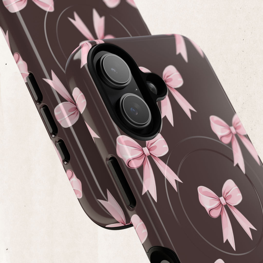 Pink Ribbon Bow Tough Magnetic Phone Case