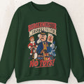 Meisterburger Retro Sweatshirt – Cartoon Chest Art Crewneck – Forest Green