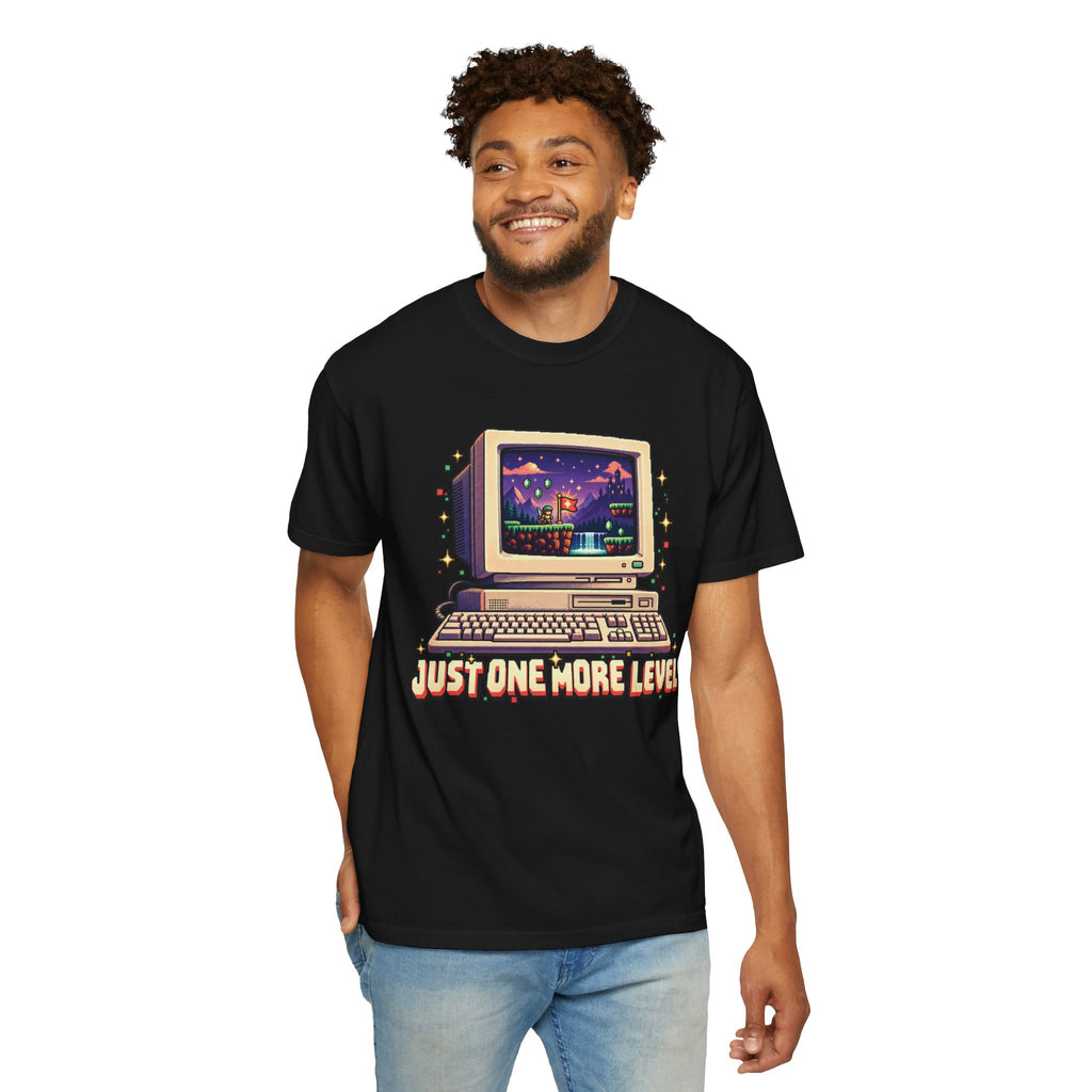 Retro Computer 'Just One More Level' Gaming Tee