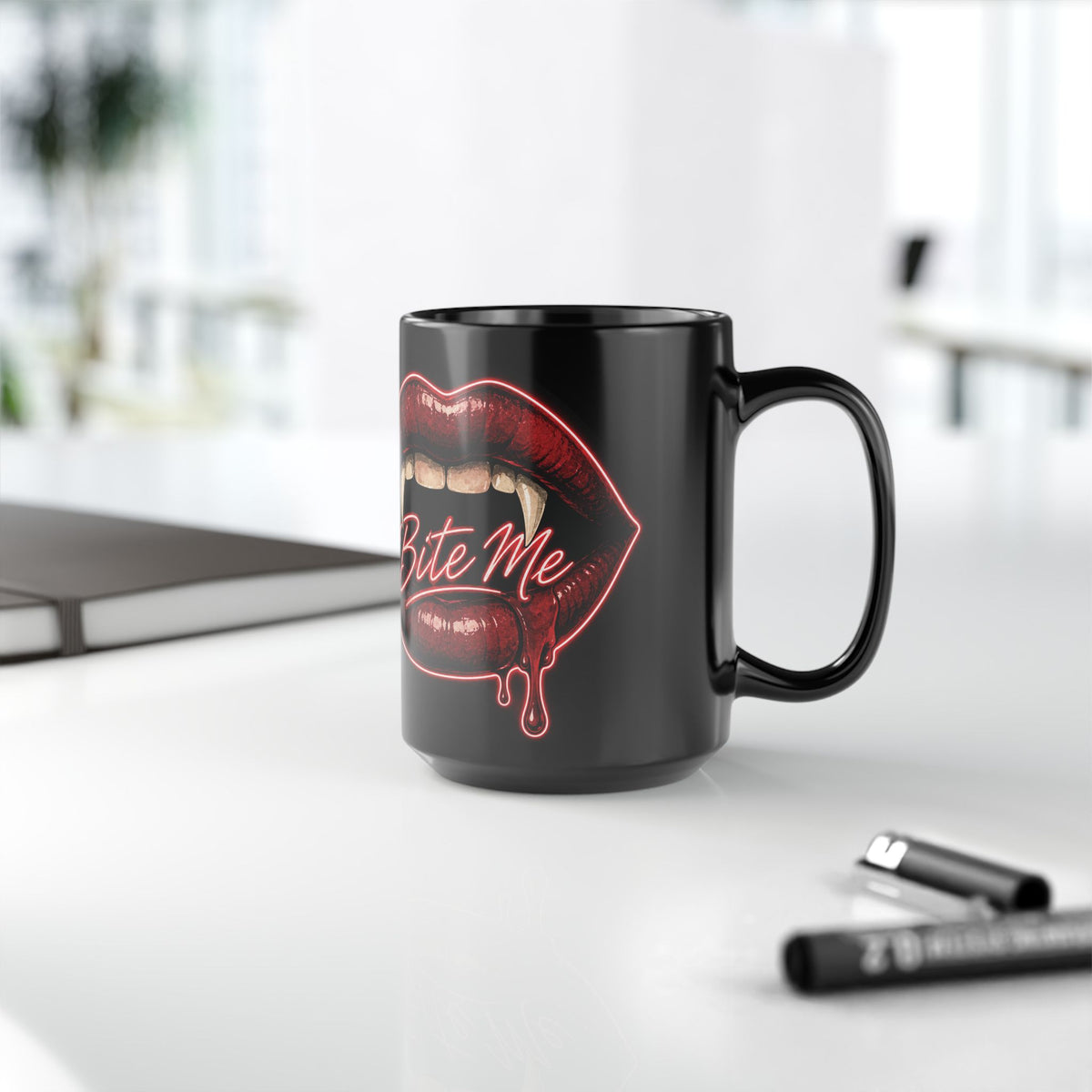 Bite Me Vampire Lips Mug