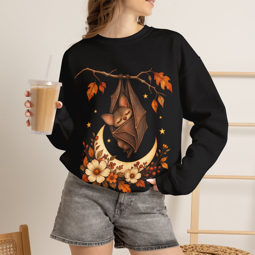 Autumn Bat Moon Crewneck Sweatshirt