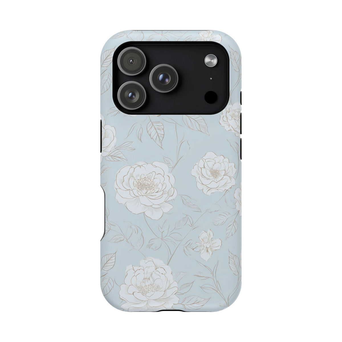 Blue Floral Magnetic Phone Case, alternate view