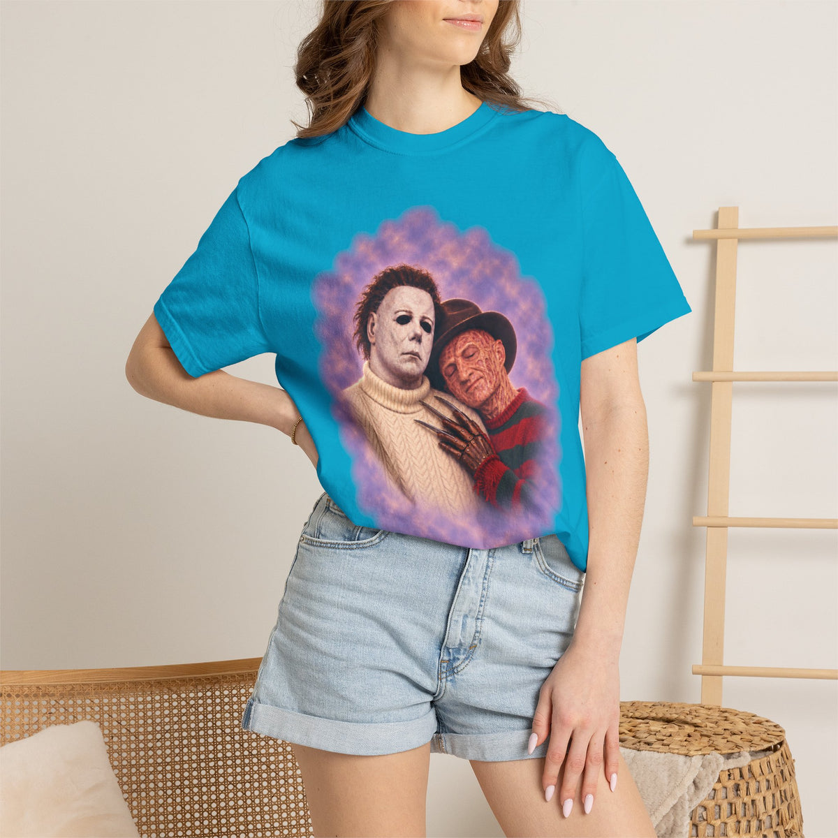 Michael Myers & Freddy Kreuger 80's Portrait Tee