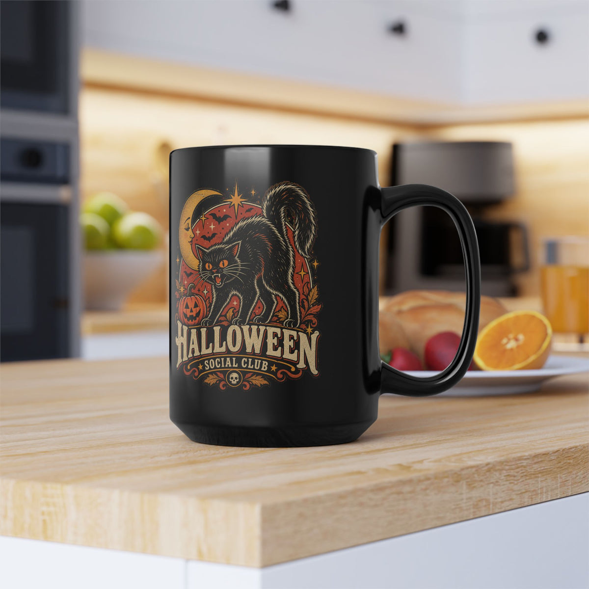Halloween Social Club Black Mug