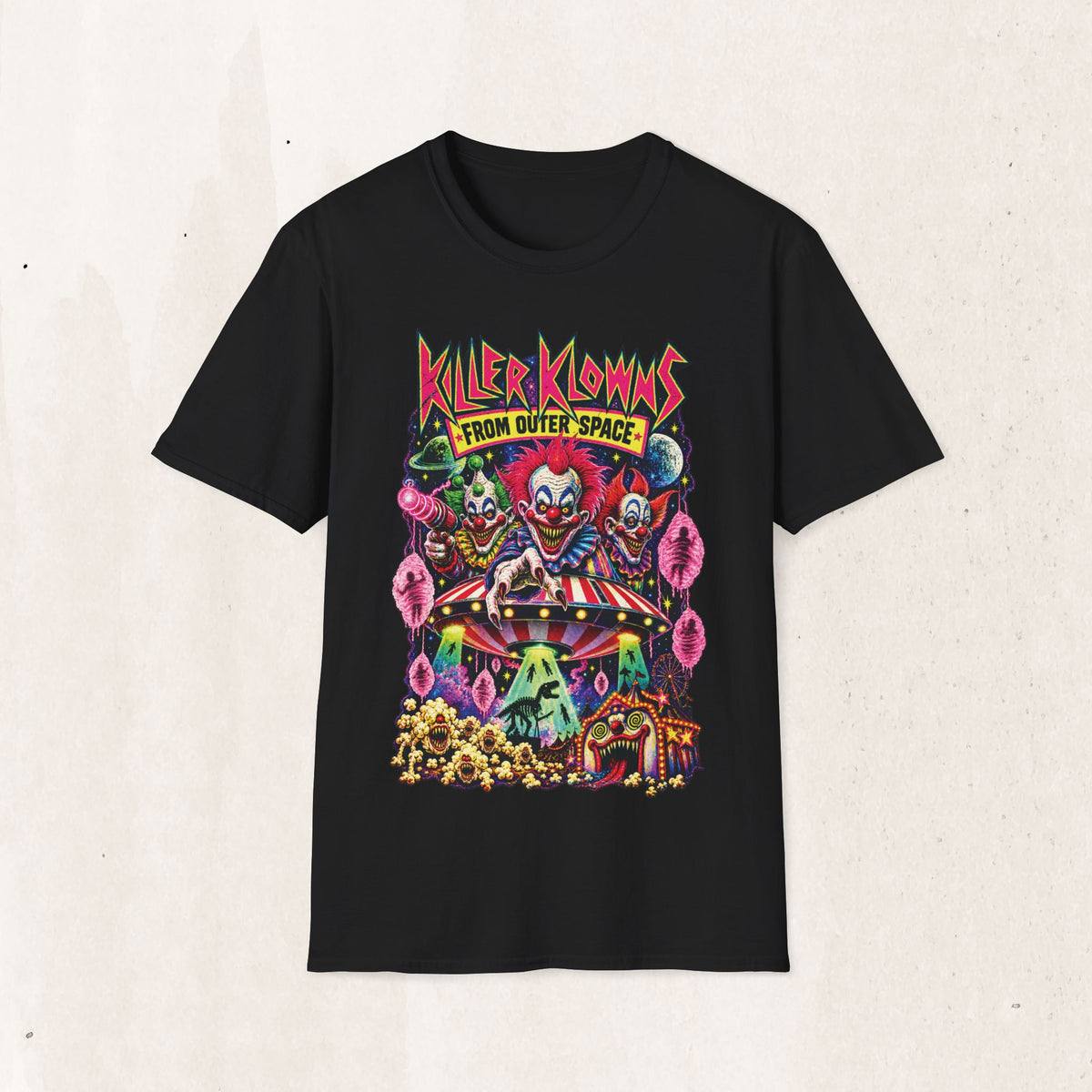 Killer Klowns From Outer Space T-Shirt — Retro Horror Clown Graphic Tee