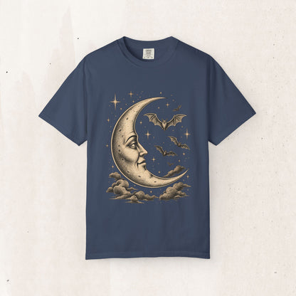 Crescent Moon & Bats Tee