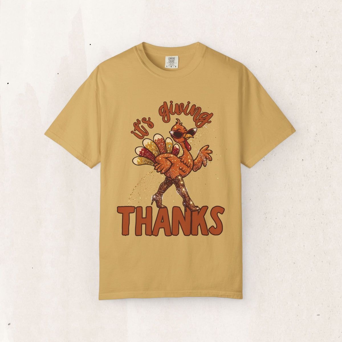 Thanksgiving Sassy Turkey Tee – Mustard