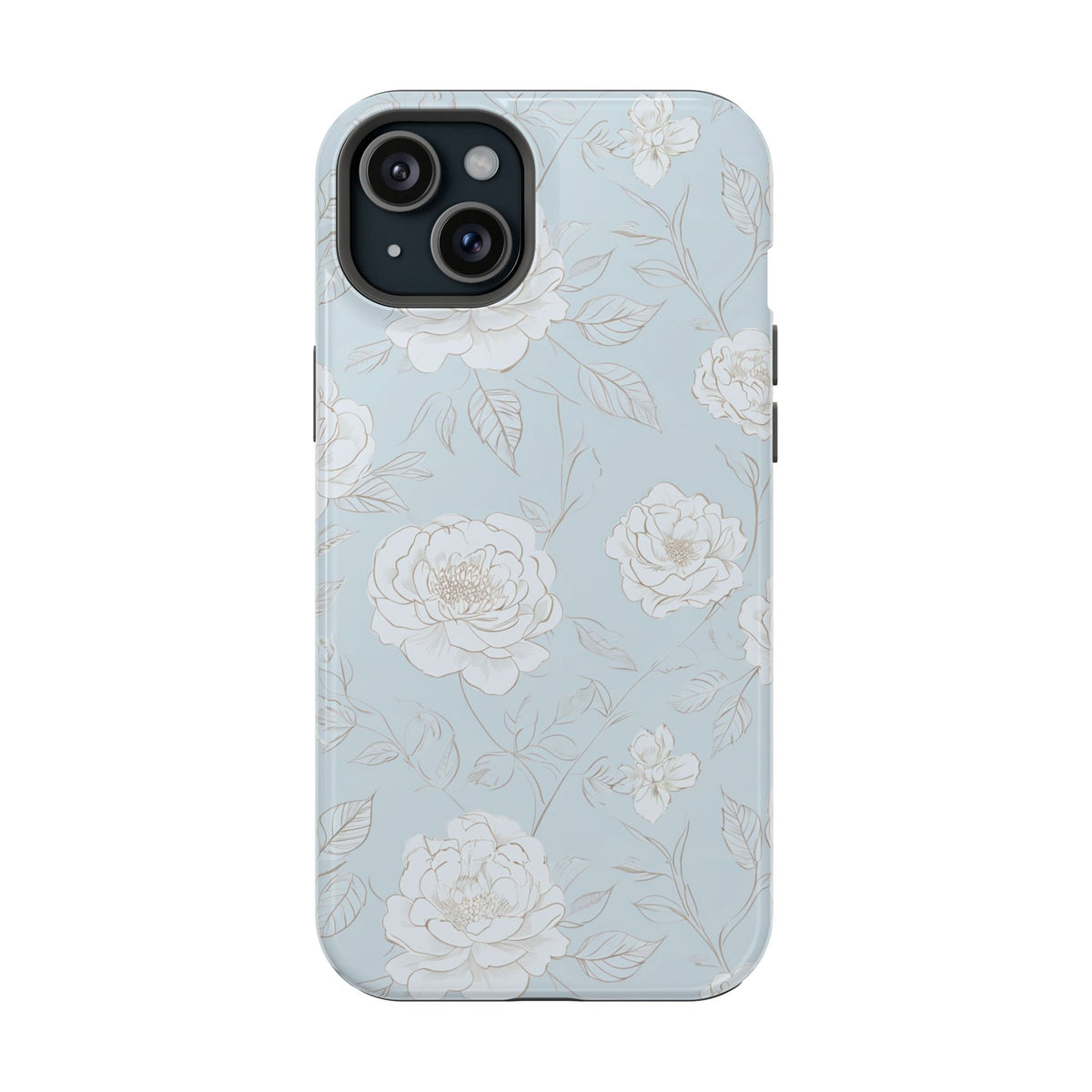 Blue Floral Magnetic Phone Case, alternate view