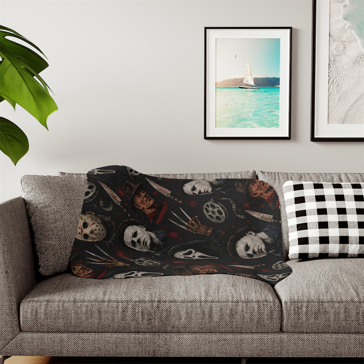 Horror Icons Sherpa Blanket