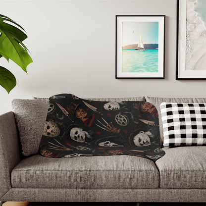 Horror Icons Sherpa Blanket