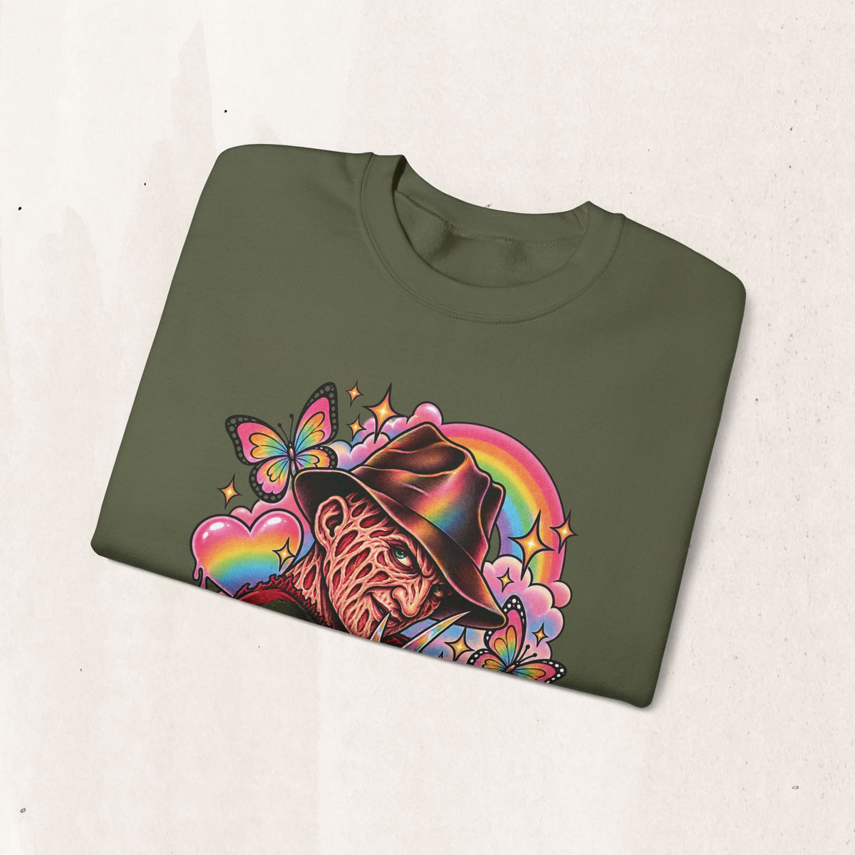 Freddy Krueger Rainbow Crewneck Sweatshirt