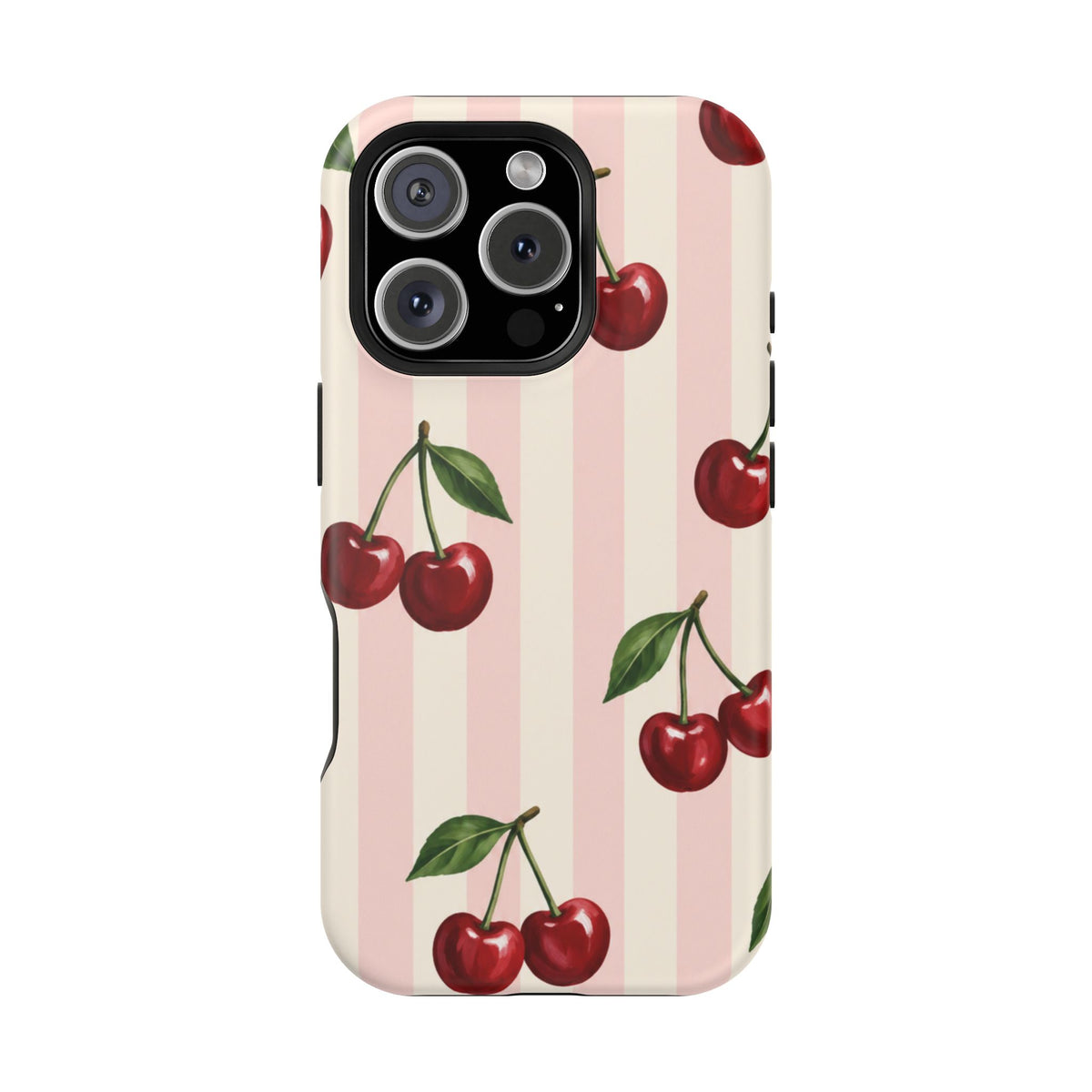 Cherry Stripe Magnetic Phone Case, alternate view