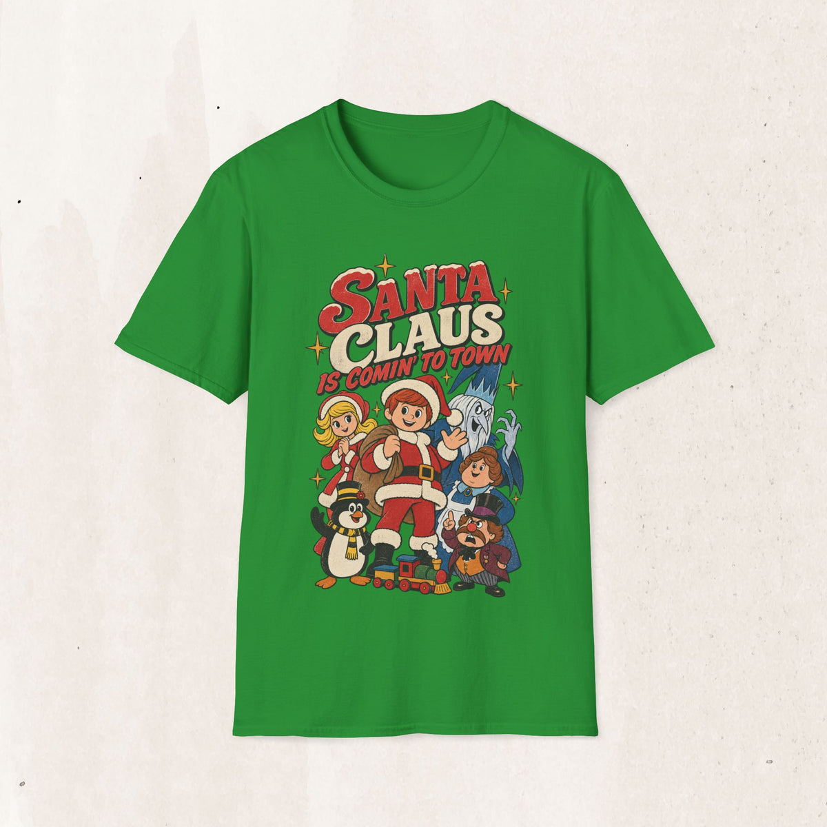 Santa Claus Is Comin' To Town Christmas Tee