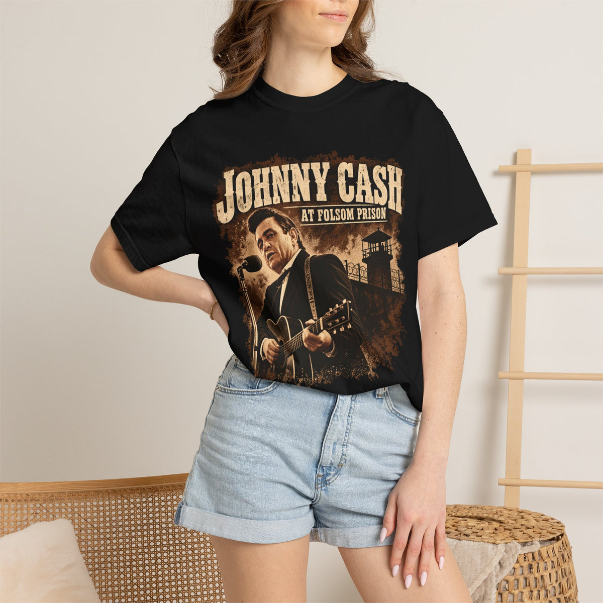 Johnny Cash 'At Folsom Prison' Vintage Graphic Tee