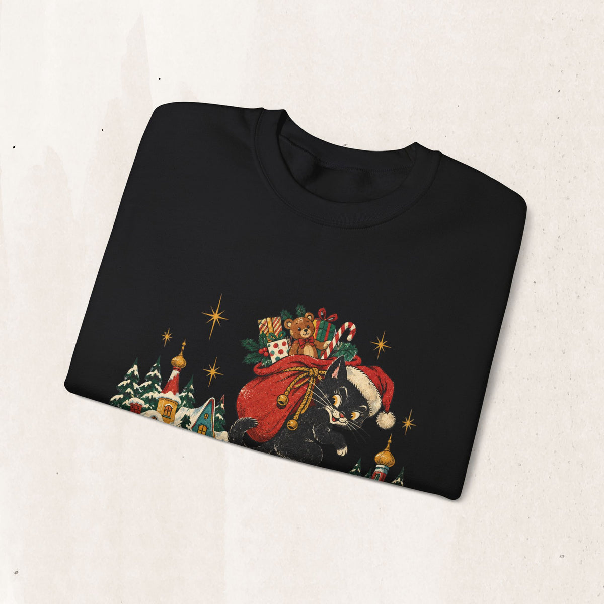 Christmas Santa Bear Sweatshirt, Woodland Bear Christmas Crewneck