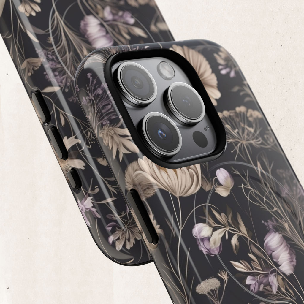 Floral Noir Tough Magnetic Phone Case